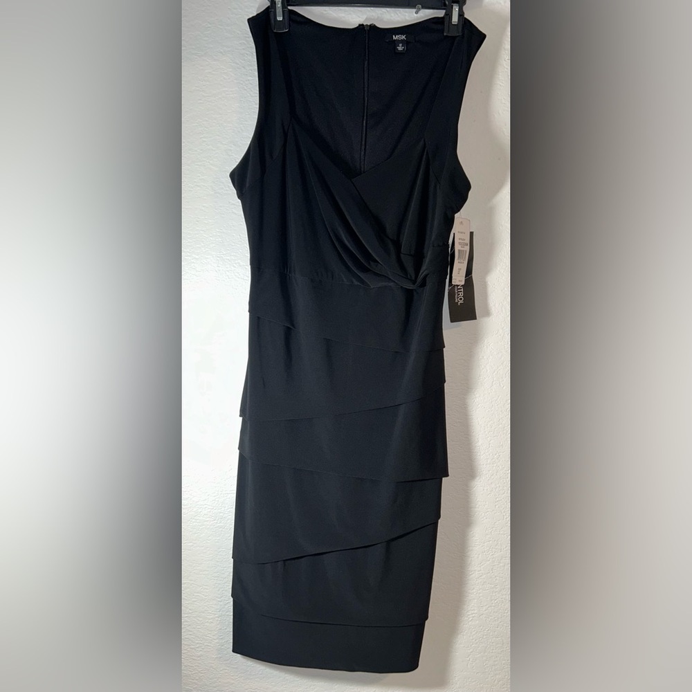 MSK Black Dress Mid Length Sleeveless